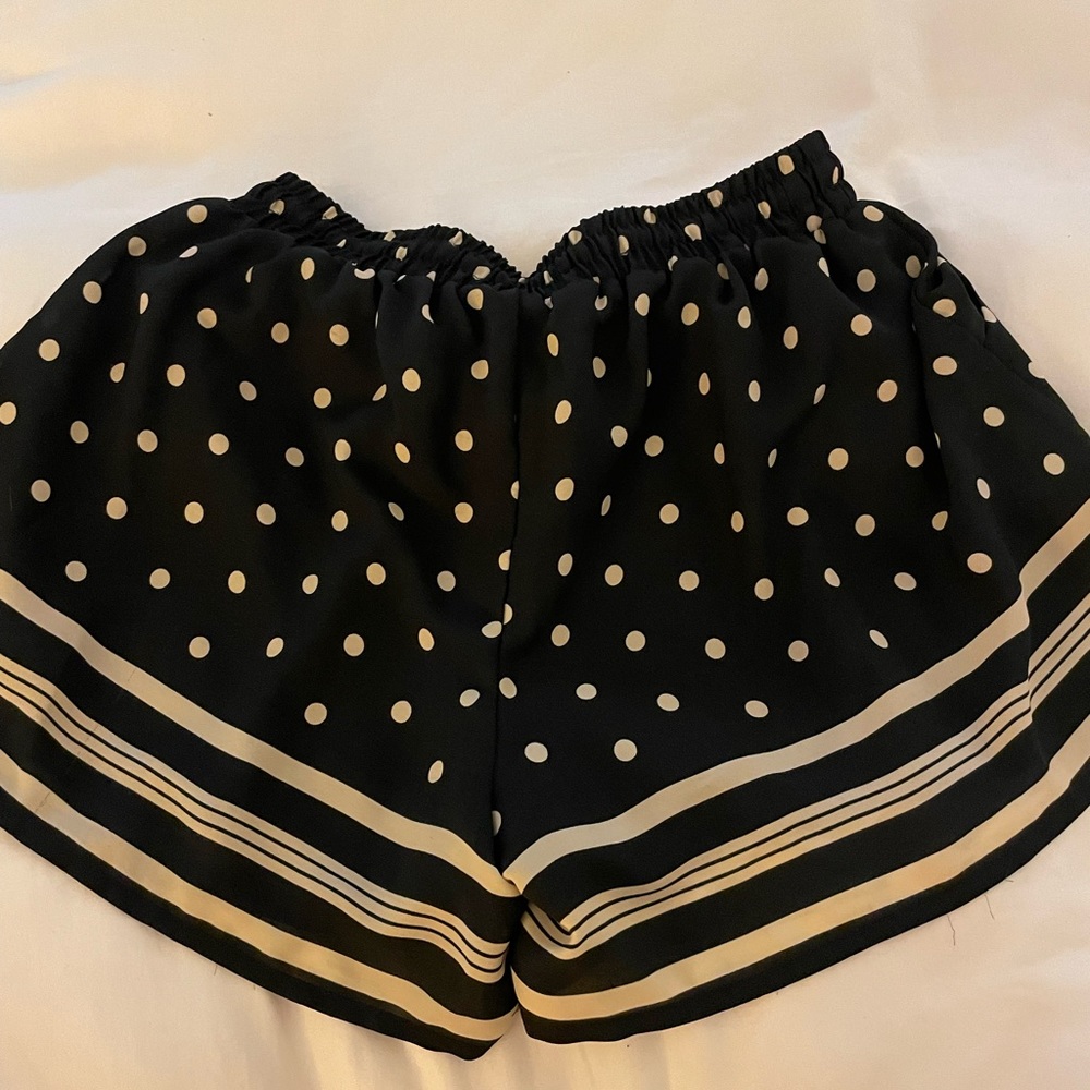 Elevenses Black Polka-Dot Shorts
